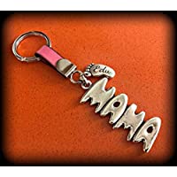Los mejores  - Llavero mama con pie-s personalizado-s. Regalo para madres - Navidad - Papa Noel - Reyes Magos